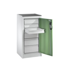 Tool cabinet with revolving door - 6 sturdy drawers (Classic)